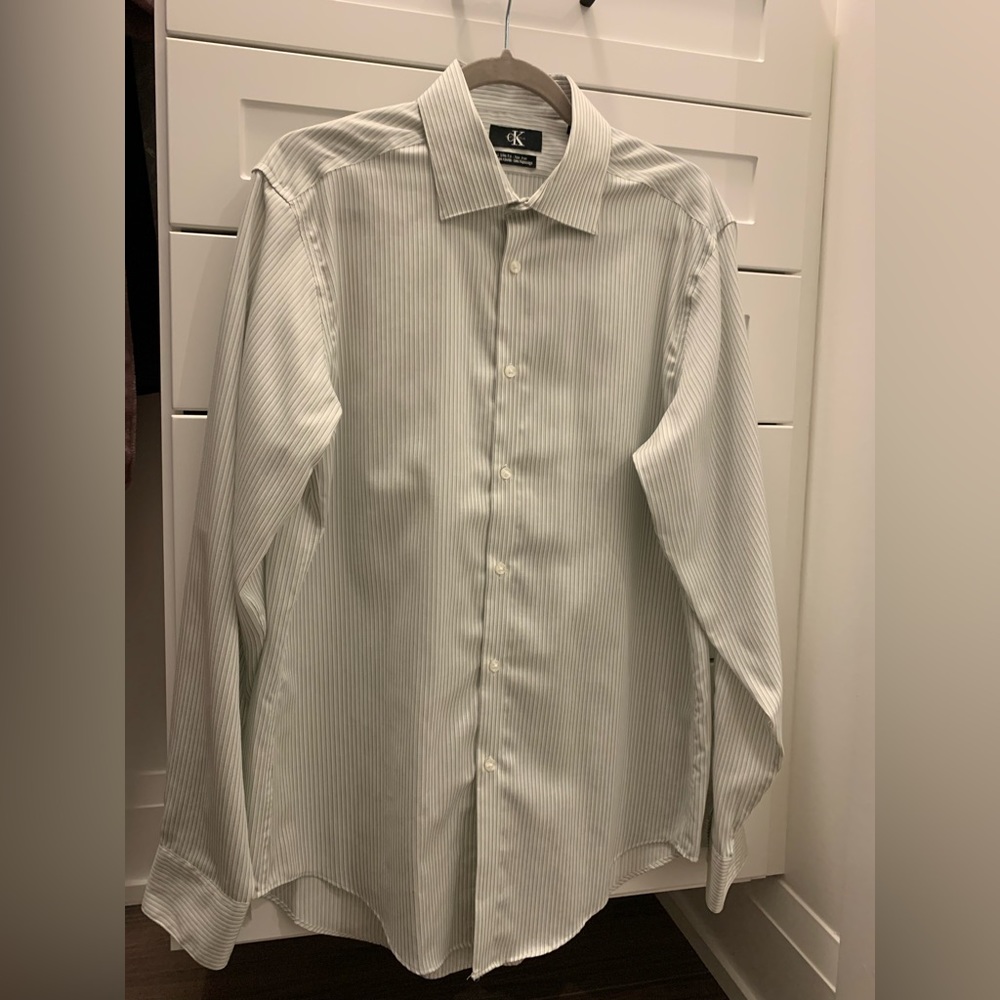 CK Calvin Klein Slim Fit Non Iron Men’s Dress Shirt